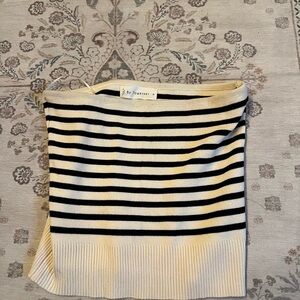 Striped Black and White Tube Top